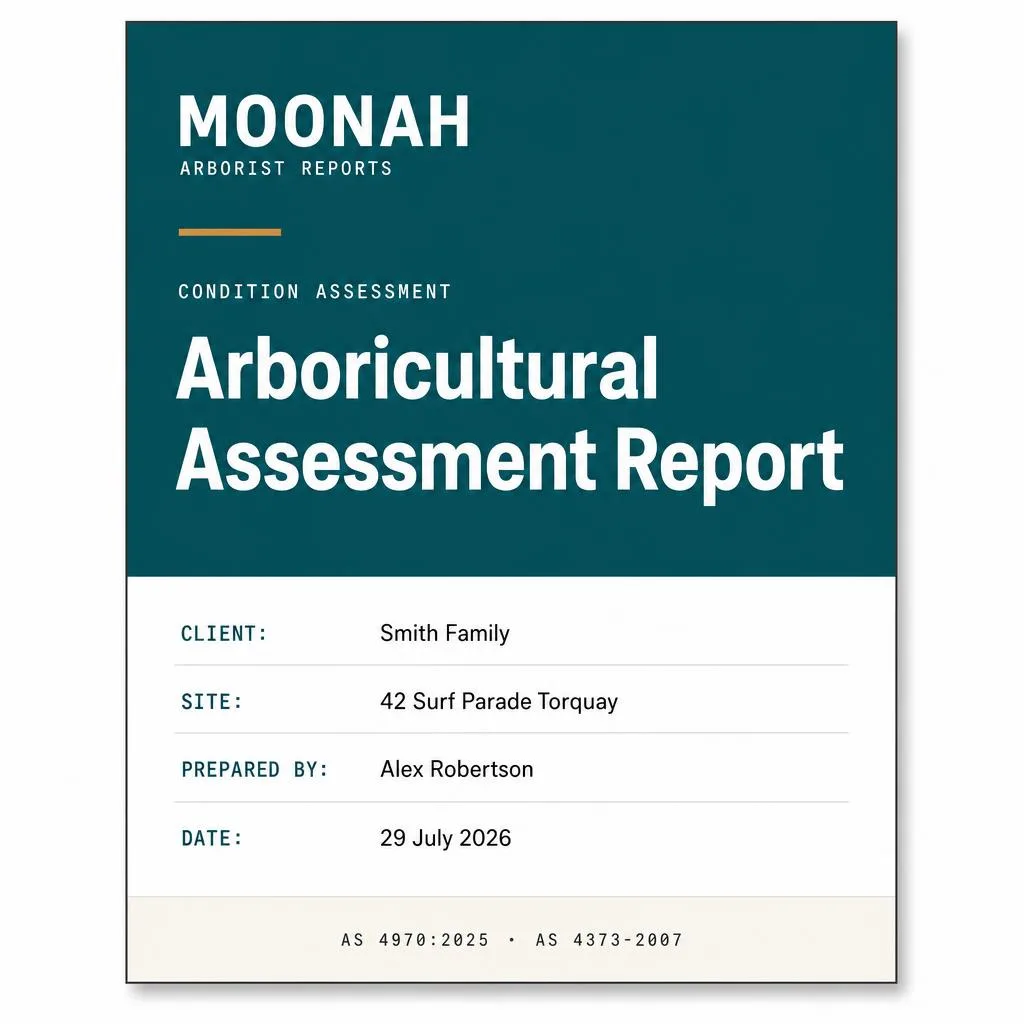 Moonah arboricultural assessment report PDF cover
